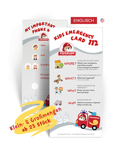 Kids Emergency Card - Feuerlino